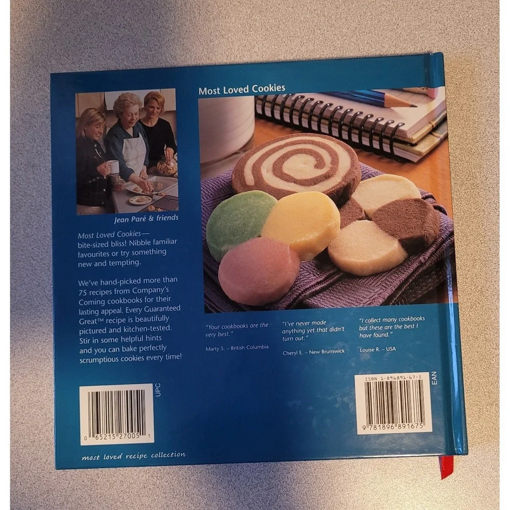 Company's Coming Most Loved Cookies by Jean Pare Hardcover New - Picture 2 of 2